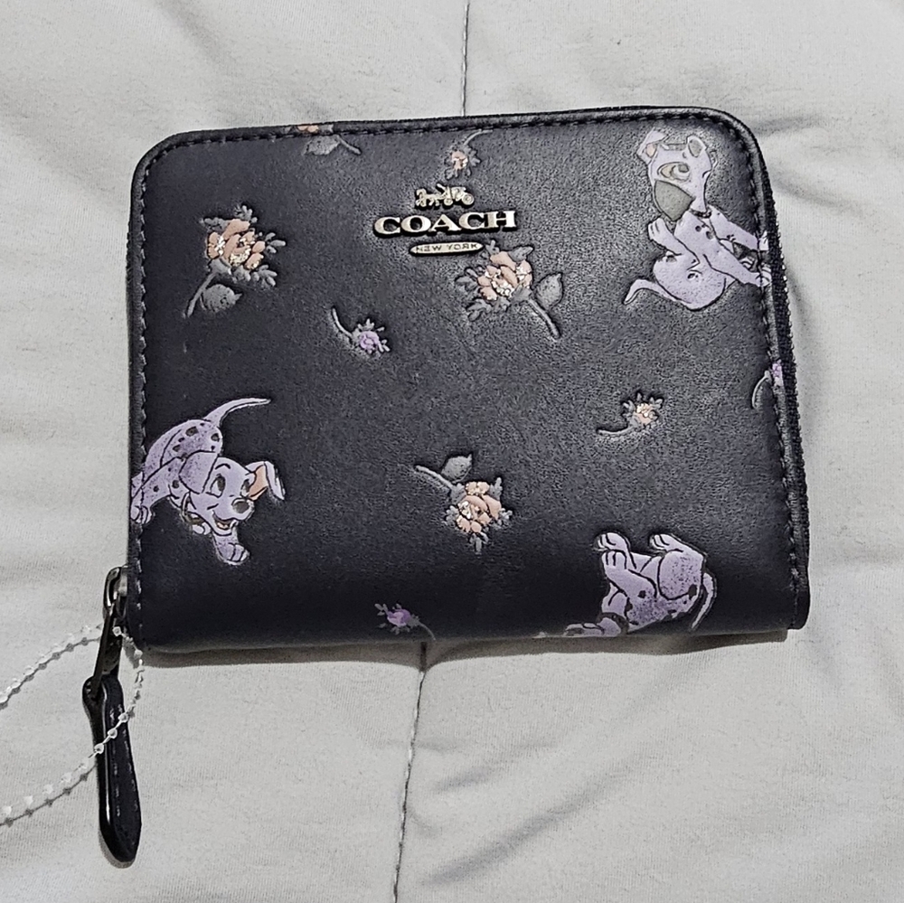 New and Rare Coach Disney x 101 Dalmatians Small Zip Wallet